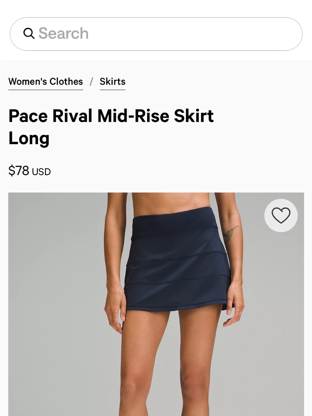 lululemon athletica navy athletic mini skirt